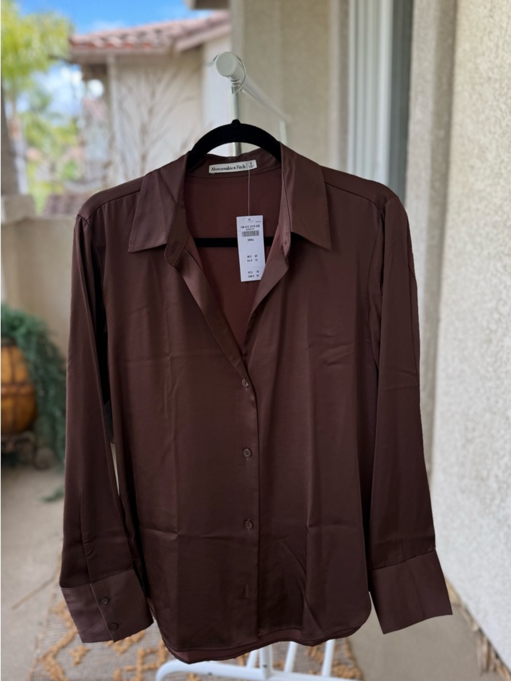 Abercrombie & Fitch Mauve Brown Button-Front Shirt